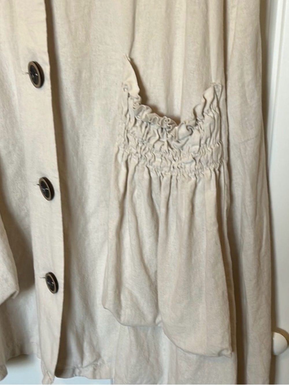 Jones New York Cream Sleeveless Button-Front Tunic Vest Dress - Picture 3 of 7